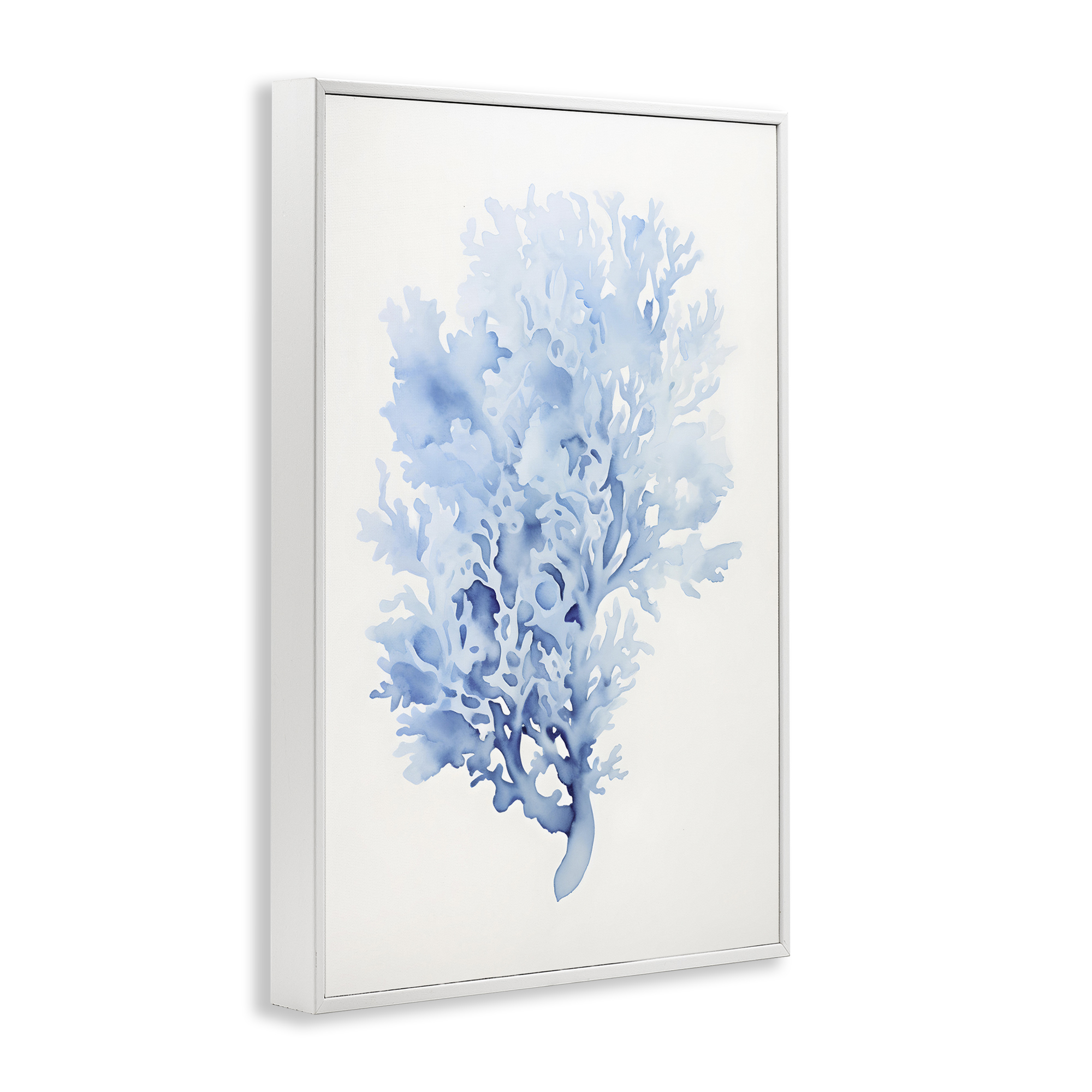 Stupell Industries Indigo Coral Impression Animals & Insects Painting White Framed Art Print Wall Art, 16 x 24