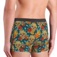 thumbnail image 4 of Men's Boxer Briefs, Skull And Flowers Soft Comfy Mens Underwear Boxer Briefs Breathable With Widen Waist, 4 of 7