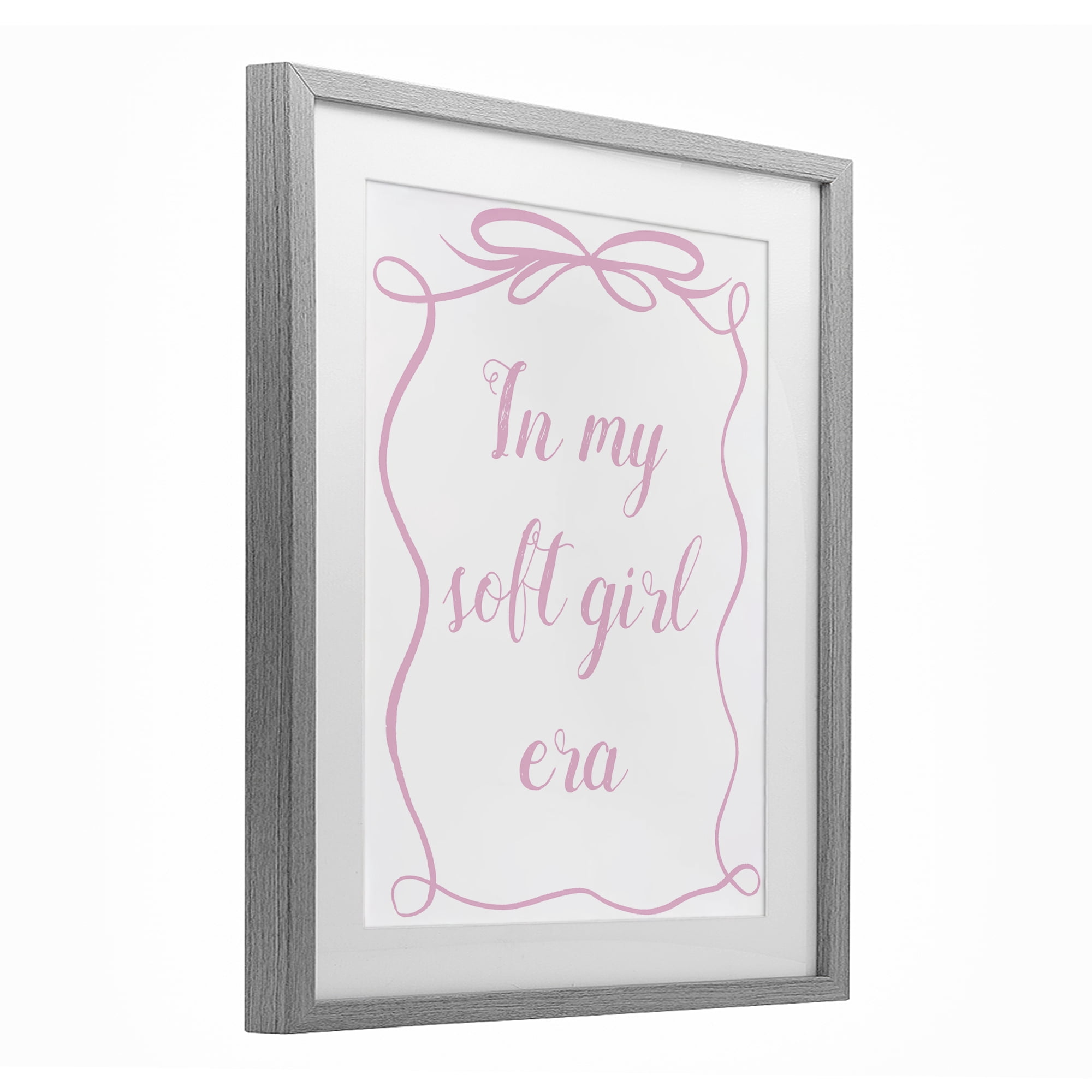 Stupell Industries In My Soft Girl Era Gray Framed Print Under Glass, design by Lucille Price