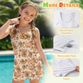 thumbnail image 6 of Xoenoiee Capybara Orange Heart Print Girls Tankini Swimsuit Two Piece Swimsuits Breathable Bathing Suit Girls' Swimwear Tank Top and Swim Bottoms, 12-13 Years, 6 of 7