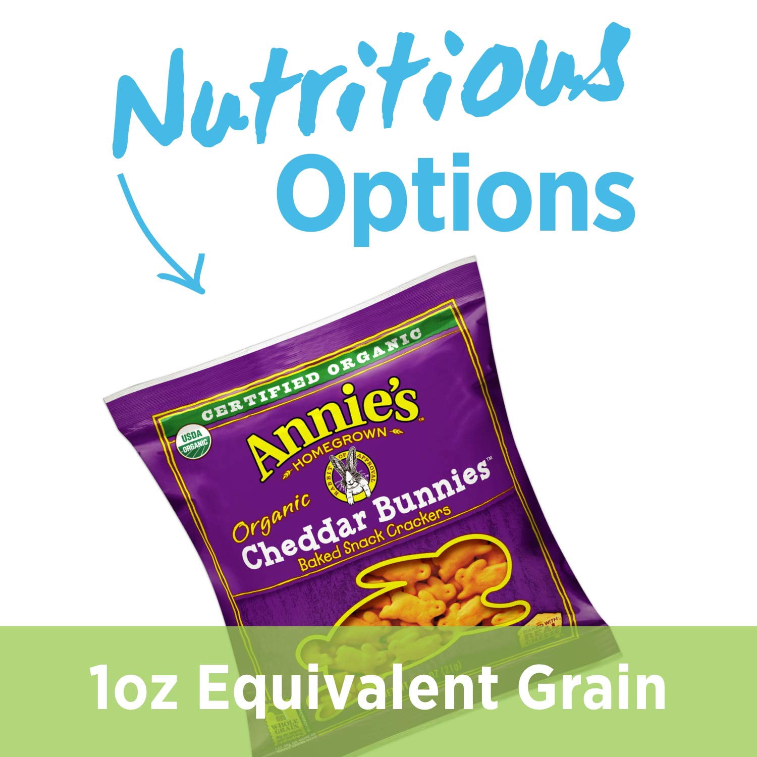 Annie's Organic Bunny Grahams Snack, Chocolate Chip, Chocolate & Honey, 1.25 Oz, 100 Count