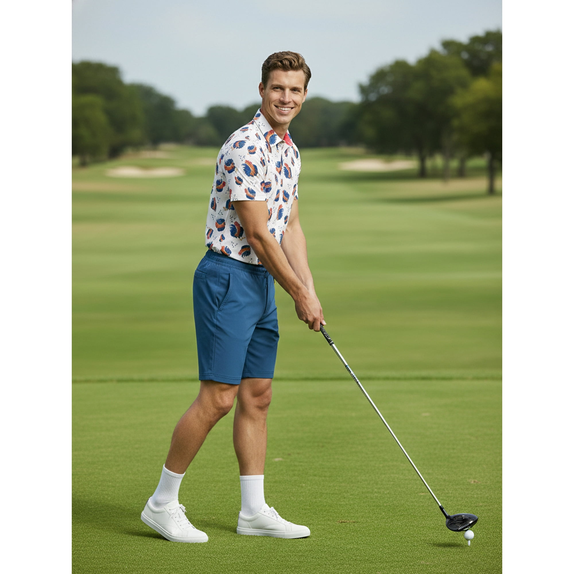 Birdie Bound Men' s & Big and Tall Golf Polo Shirts, Sizes XS-4XLT