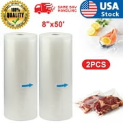 ASKITO 2 Rolls 8"x50' Giant Vacuum Sealer Bags Rolls ideal for Food Saver, Seal a Meal,Great for food vac storage or sous vide