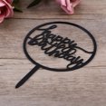 thumbnail image 5 of GOOHOCHY Black Acrylic Birthday Cake Topper for Decoration Premium Plastic Material Round Shape 6.3 Inches, 5 of 7
