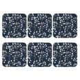 thumbnail image 2 of Pofeuu Cherry Blossoms on Navy Background Print Leather Coasters Set of 6, Round Cups Mugs Mat Pad for Home Kitchen Heat Resistant Drink Coasters,Square, 2 of 7