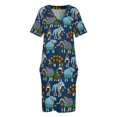 thumbnail image 4 of Alaskan musk buey azul vestido suelto con bolsillo vestidos de mujer vestidos de noche de lujo 2025, 4 of 7