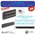 thumbnail image 2 of L-Com PR35F32 3.5" x 19" Panel (Black), 32 F Coupler, 2 of 2