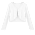 thumbnail image 5 of XXWXYD Girls Long Sleeve Cardigan Little Girls Cute Dressy Cardigan Tops Kids Cropped Bolero Shrugs Cover Up Fall Outfits, 5 of 6