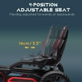 thumbnail image 5 of Aosom Kids Pedal Go Kart,Outdoor Ride On Toy with Adjustable Seat,Swing Axle,Handbrake,4 Non-Slip Eva Wheels for Boys and Girls Aged 3-8 Years Old,Red,Red Plastic Toys Kids Bikes Riding Toys, 5 of 10