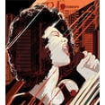 thumbnail image 3 of African Duvet Cover Set, Jazz Singer Woman Performing on the Grunge Background Musical Sound Illustration, Decorative 3 Piece Bedding Set with 2 Pillow Shams, Queen Size, Black Red, by Ambesonne, 3 of 3