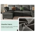 thumbnail image 4 of Merluxy Modular Sectional Sofa, 6 Seats Couch with Ottomans, Grey Chenille Sofa for Living Room, 4 of 5