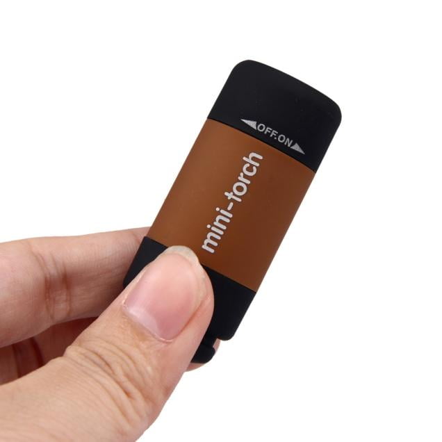 Portable Mini 25Lum USB Rechargeable LED Torch Flashlight Keychain Waterproof 