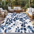 thumbnail image 2 of Blue Eucalyptus Leaves Outdoor Rug 4x6 Ft - Reversible Patio Rug Outdoor Camping Rugs, Spring Botanical Foliage Washable Indoor Outdoor Area Rugs, Non-Slip Outdoor Carpet Runner for Deck/Porch, 2 of 8