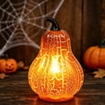 thumbnail image 4 of Vivcore Halloween Pumpkin Light LED Glowing Jack O Lantern Flameless Tabletop Light Up Decor for Indoor Porch Party, Style A 1 Pack, 4 of 8