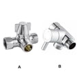 thumbnail image 5 of Ziuscore Silver Brass 3 Way Shower Diverter Valve Switch - Long-lasting Durability Shower Head Adapter T Adapter Bidet Diverter Wing shaped handle, 5 of 6