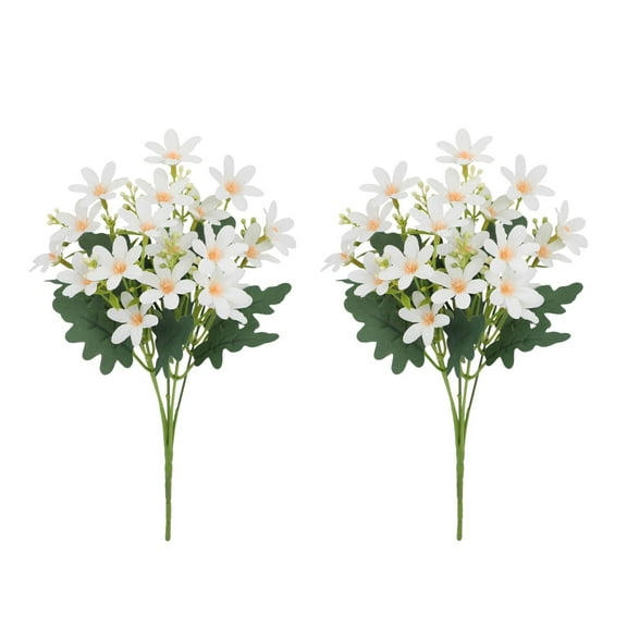 2-Pack Artificial Hydrangea Bouquets, Realistic Silk Flower Arrangements for Hotel Room Desk, Home Vase, Wedding Party Decor