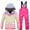 Pink, variant on WOYY Big Girls Snowsuit Winter Windproof Thermal Jacket Overalls Ski Suit, Sizes 7-8