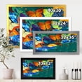 thumbnail image 4 of Designart 'Abstract Colour Butterflies On A Gree' Modern Framed Art Print, 4 of 4