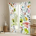 thumbnail image 3 of Kawaii Frog Curtains for Living Room 2 Panels 42"Wx84"L,Mushroom Floral Curtains & Drapes Cartoon Animal Blackout Curtains,Watercolor Flowers Leaves Curtains Cute Room Decor, 3 of 6