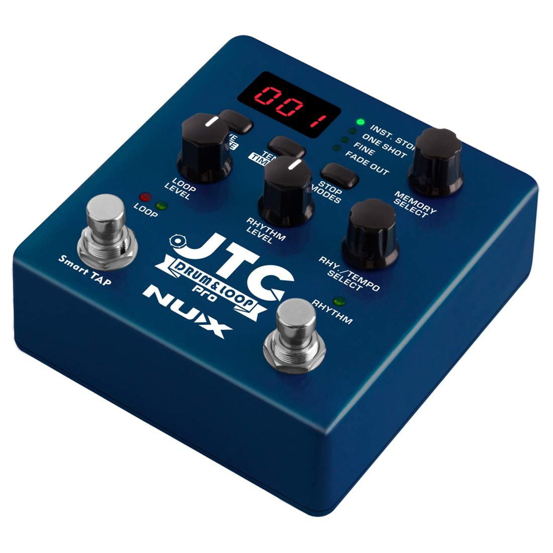 NUX JTC PRO Drum Loop PRO Dual Switch Looper Pedal 6 hours recording time  24-bit and 44.1 kHz sample rate
