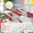 thumbnail image 2 of Christmas Bedding Duvet Cover Set Twin Size 4 Pieces Red Christmas Trucks Pine Tree Snow Retro Linen Bedding Set with Zipper Closure, 1 Comforter Cover 68x86 Inches 1 Flat Sheet & 2 Pillow Cases, 2 of 7