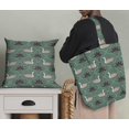 thumbnail image 5 of Soimoi Green polyester Crepe Fabric Swan & Moroccan Damask Decor Fabric Printed Yard 42 Inch Wide, 5 of 5