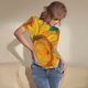 thumbnail image 3 of Balery Vibrant Sunflower Painting Body de cuello redondo de manga corta para mujer Tops de manga corta Tops básicos-XX-Large, 3 of 7