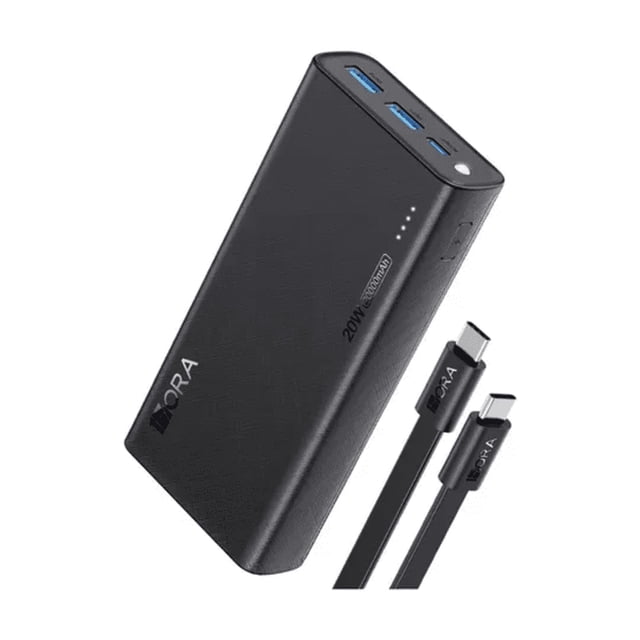 Power Bank Batería Portátil 20000mAh Pd 20W Carga Rápida Con 2 Puertos BLOOSOM Negro
