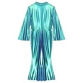 thumbnail image 6 of Doomiva 90s Rock Star Disco Ballroom Costume for Adult Men Metallic V Neck Bell One Piece Jumpsuits Blue XL, 6 of 7