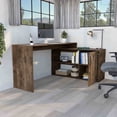 thumbnail image 3 of HQZX Modern L-Shaped Computer Desk, Adult Lap Desks with Open and Closed Storage, 45.9 x 59.6 in, Brown, 3 of 8