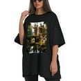 thumbnail image 4 of Plus Size Shirt for Women Oversized Black Tops for Women Short Sleeves Shirt for Women Castle (46） T Shirt Crewneck Shirt for Women M, 4 of 5