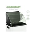 thumbnail image 4 of Stainless steel dual 4 gal (2 x 15l) trash can - rectangular hands - free kitchen steel pedal recycle bin con lid y inner buckets, 4 of 6