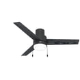thumbnail image 4 of Hunter 52 inch Indoor Ceiling Fan with LED Light - Black Modern Ceiling Fan with Pull Chain, For Bedroom or Living Room, Low Profile Mount, No Remote, 3 Blades - Brunner 51949, Matte Black, 4 of 14