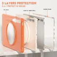 thumbnail image 3 of Handle Stand Tablet Case for Samsung Galaxy Tab A9 Plus 11 Inch 2023 SM-X210 X216 X218 Shockproof Cover for Tab A9 8.7 2023 X110 (Coral Orange,S9 Plus 2023 X810), 3 of 7