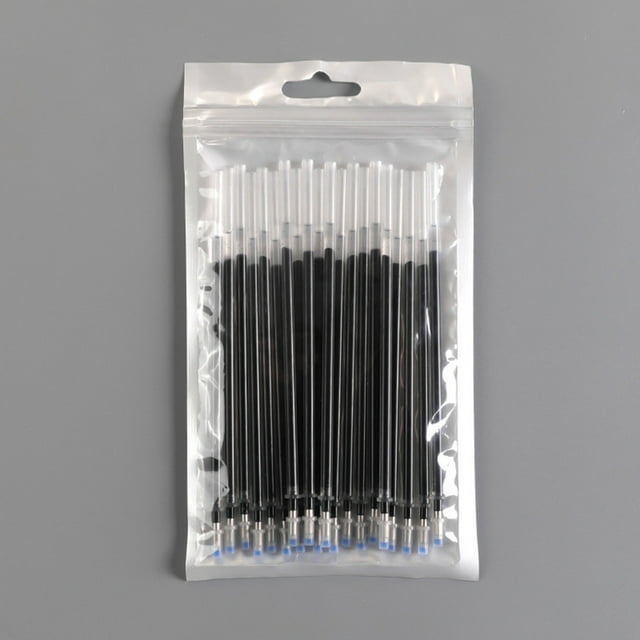 Ecohintz Ballpoint Pen Refills, 20-Pack Ballpoint Pen Refills - Universal Black Ink Replacements for School, Office & Writing, Smooth & Leak-Proof, 10Ml Each, Universal Ink Refills, Black