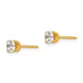 thumbnail image 2 of FB Jewels Inverness 14K Yellow Gold 5mm CZ Post Earrings, 2 of 3