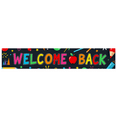 thumbnail image 2 of Colorful Welcome Back Banner with School Elements Background Backdrop Party Decorations for Classroom Opening Ceremony School Event Student Gathering Photo Booth Props, 2 of 8
