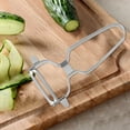 thumbnail image 3 of Dual-Blade Stainless Steel Vegetable Peeler, Professional Ergonomic Kitchen Peeler for Potatoes, Carrots, Cucumbers Dishwasher Safe and Non- Grip, 3 of 4