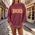 thumbnail image 2 of Women Polka Dot Mockneck Sweatshirt Preppy Oversized Graphic Loose Sweatshirt Y2k Long Sleeve Pullover Top S, 2 of 5