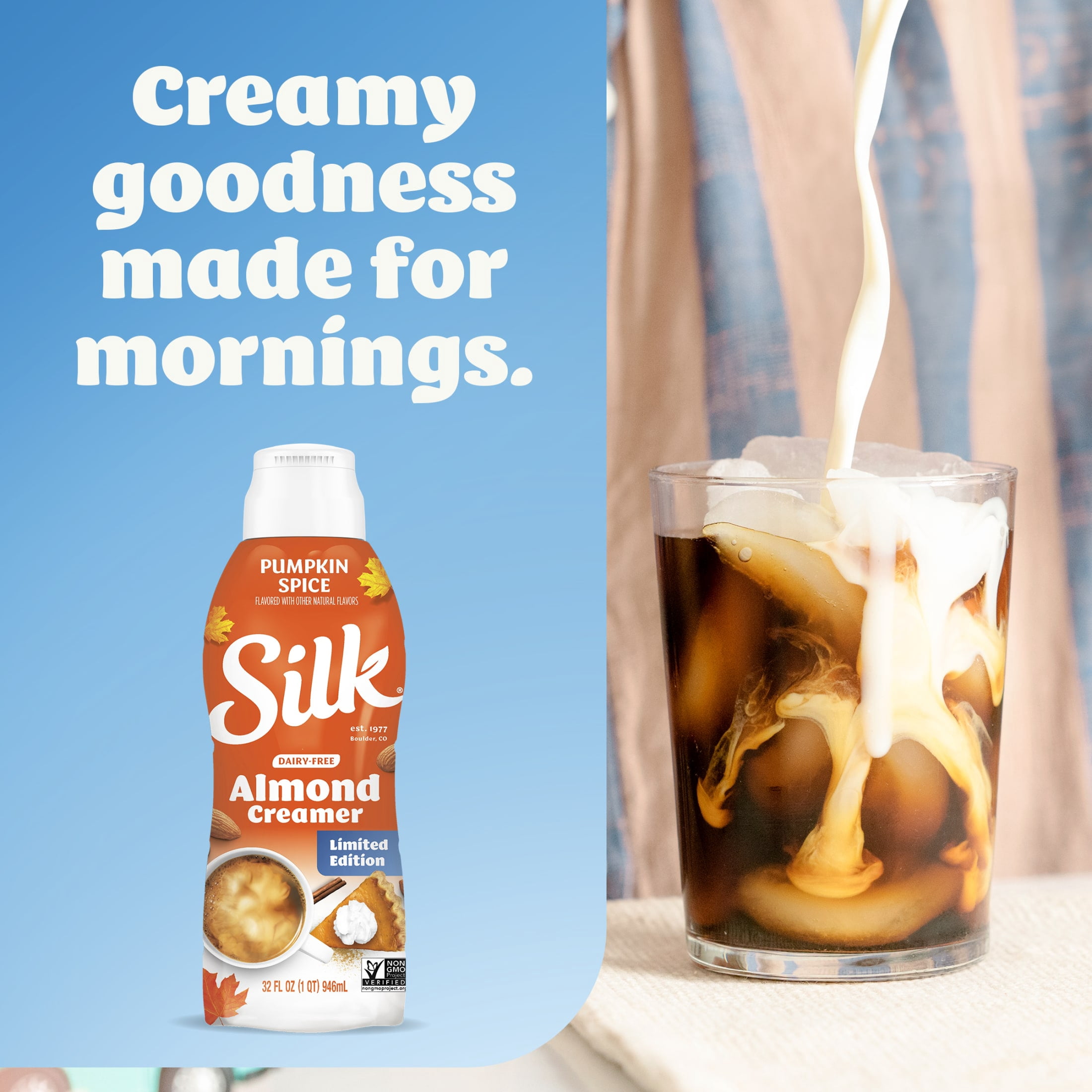 Silk Limited Edition Pumpkin Spice Almond Creamer, 32 fl oz Bottle