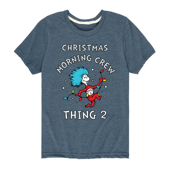 Cat in the Hat - Christmas Morning Crew Thing 2 - Toddler And Youth Short Sleeve Graphic T-Shirt
