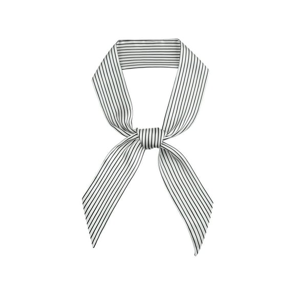 INSPIRE CHIC Women Striped Skinny Long Scarves Satin Silky Neck Scarf Neckerchief Ribbon Hair Band