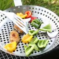 thumbnail image 4 of Plateau de Barbecue en Acier Inoxydable Durable Rond Multi-Trous pour Égoutter l'Huile et Rôtir le Poulet, 4 of 5