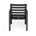 thumbnail image 6 of LeisureMod 5-Piece Dining Set 48" Round Dining Table and 4 Patio Arm Chairs in Aluminum with Slatted Design and Removable Cushions Seats 4 Person for Home, Patio, Chelsea Collection in Cherry Red, 6 of 26