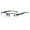 Blue, variant on Mens Half Rimless Sport Reading Glasses +1.0, Black Plastic Readers 1.0