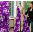 thumbnail image 5 of Soimoi Cotton Poplin Fabric Floral & Ogee Damask Print Fabric by The Yard 42 Inch Wide, 5 of 7