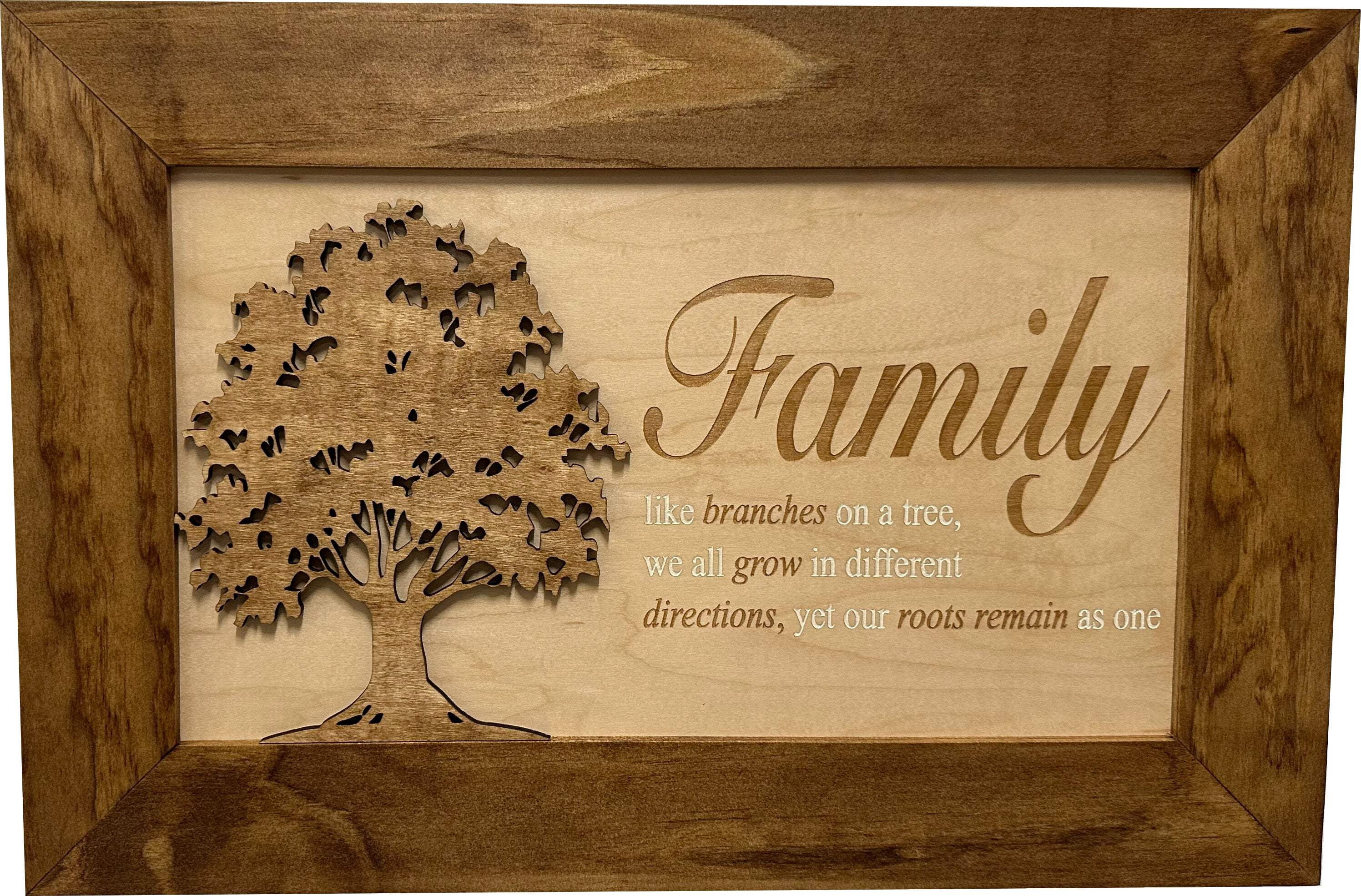 Bellewood Designs Decorative Secured Gun Storage Cabinet with Family Branches (Early American)
