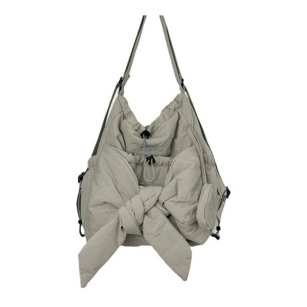Mochila tipo monedero para mujer, mochila universitaria, bolso cruzado informal de gran capacidad Gris
