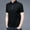 A0471-Black, variant on POTETI Mens Polo Shirts Collared Casual Short Sleeve Shirts Quarter Zip Summer Loose Solid Tops