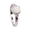 thumbnail image 4 of CAPTIVATING SPARK STERLING SILVER NATURAL AUSTRALIAN WHITE OPAL RING, 4 of 4